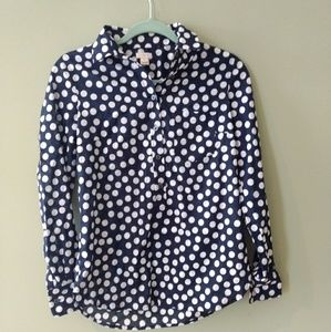 J.Crew Factory Polka Dot Voile Popover.